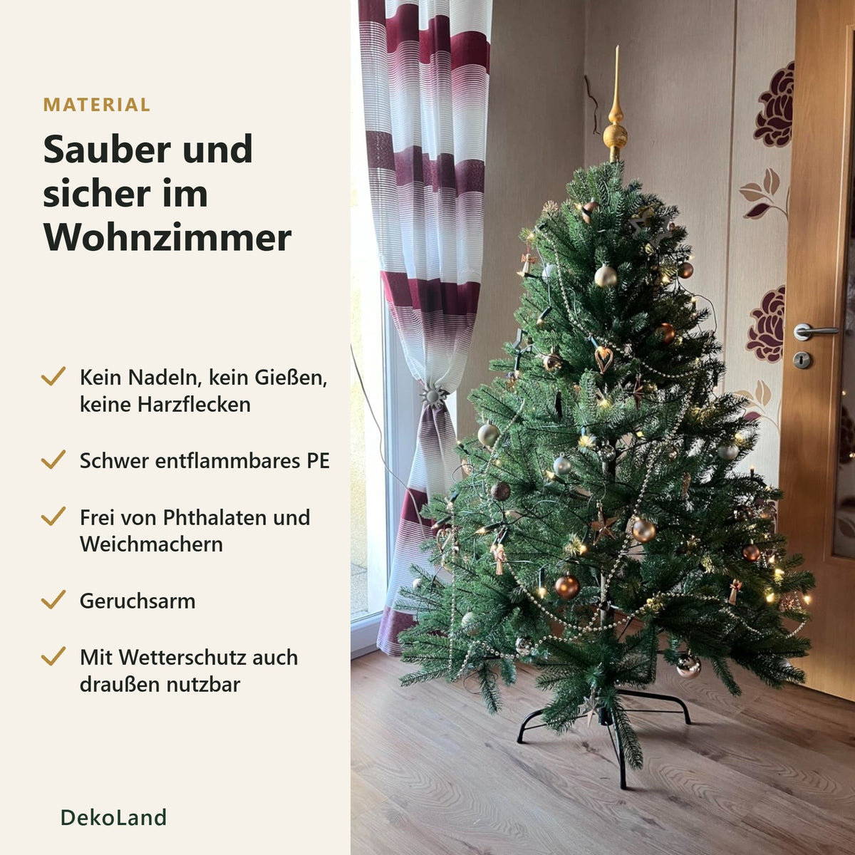 DekoLand Douglasie 210 cm – PE-Spritzguss Weihnachtsbaum