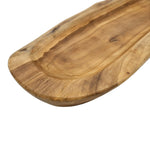 Dekoschale Naturschale Teak Holz lang 60 cm Schale braun massiv stabil Obstschale XL