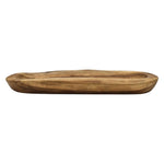 Dekoschale Naturschale Teak Holz lang 60 cm Schale braun massiv stabil Obstschale XL
