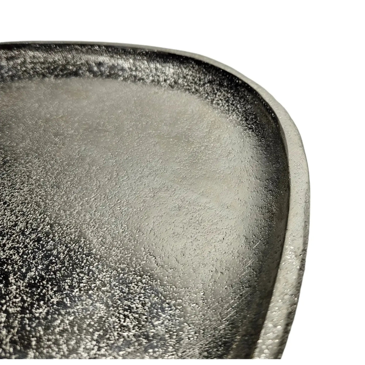Dekoteller Metall silber Dekoschale Metallteller Deko Schale Teller 20 x 18 cm