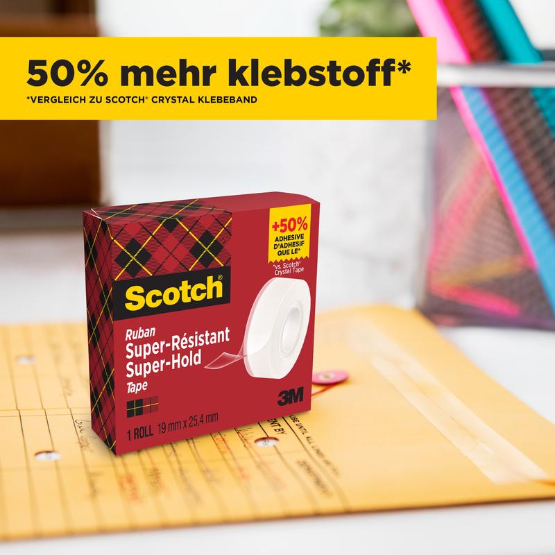 Scotch® Super-Hold Secure Tape, 1 Rolle, 19 mm x 25,4 m