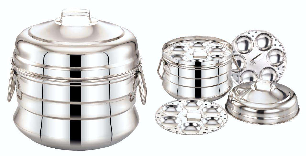 Diamond Steel Idly Pot Big (18 Idly) Namma Markt