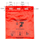 100 Stück rote Hundekotbeutel 21×31,5 cm – Reißfest & geruchsdicht