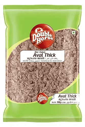 Double Horse Red Aval Rice Flakes / Poha thick 500g - Namma Markt