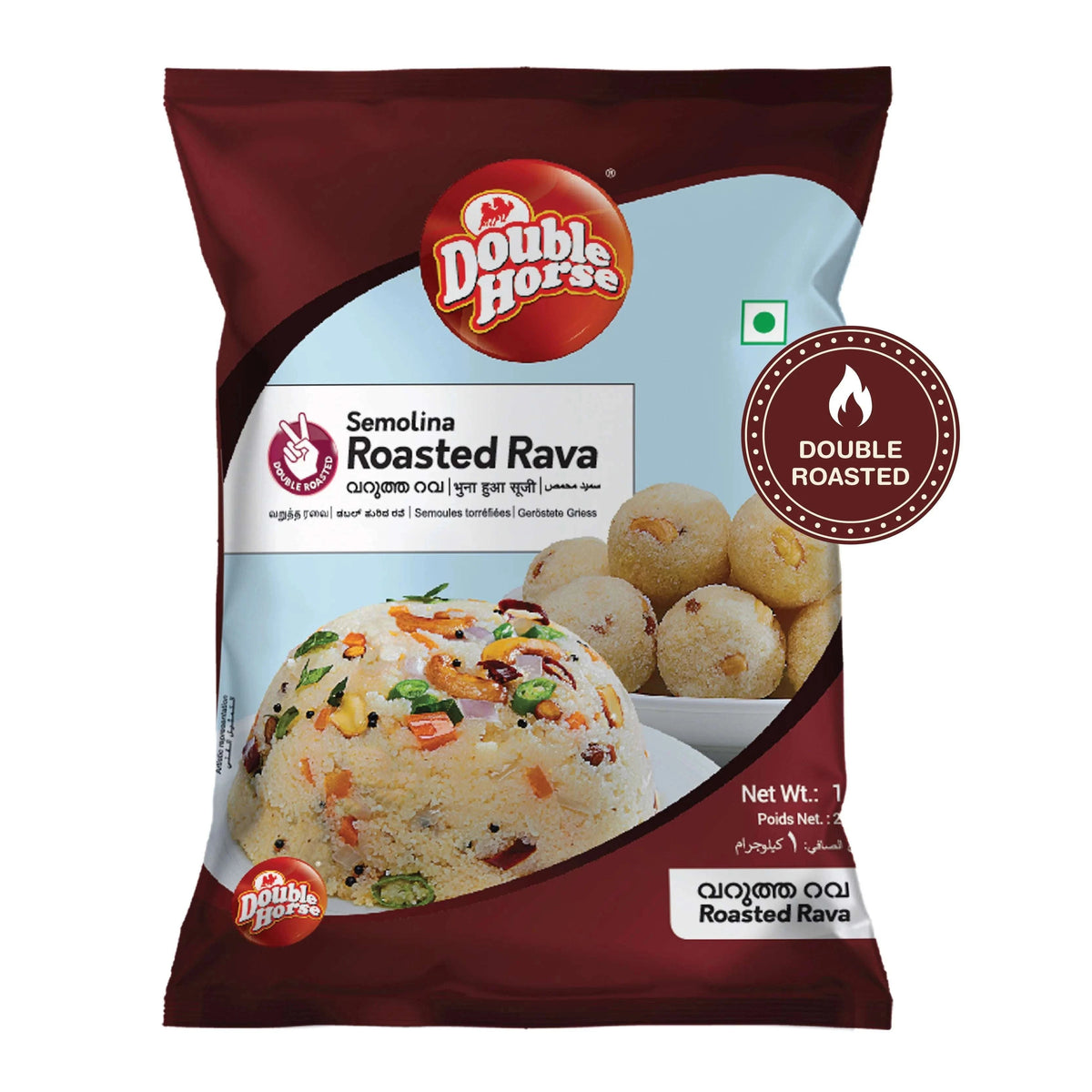 Double Horse Roasted Rava 1kg - Namma Markt