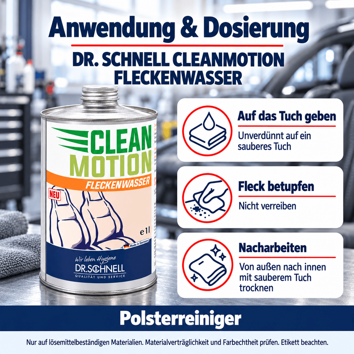 Dr. Schnell Cleanmotion Fleckenwasser zur Fleckentfernung