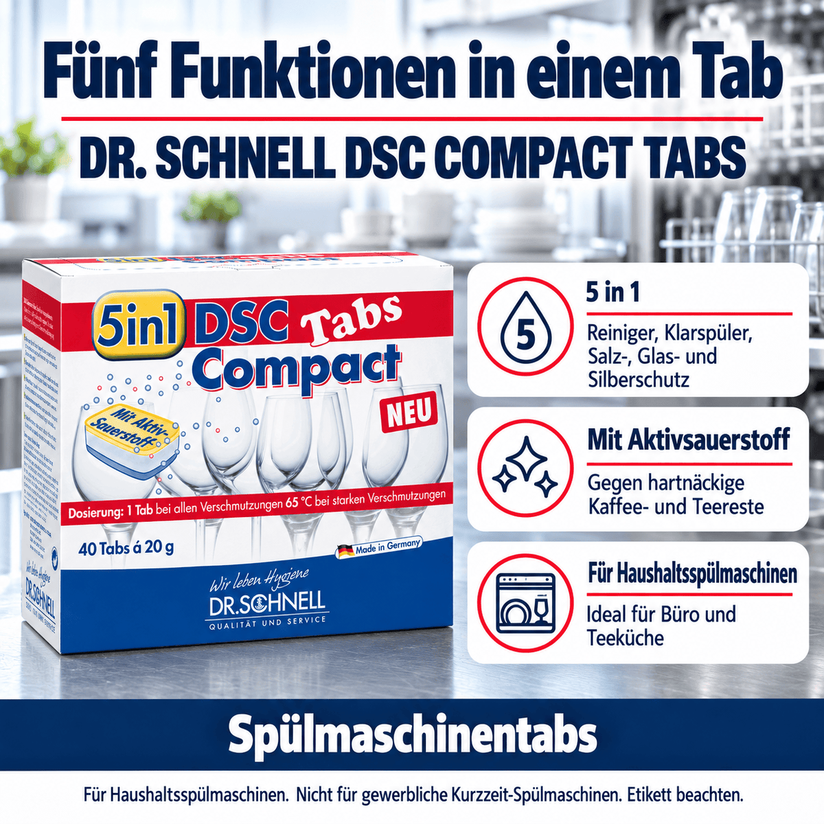 Dr. Schnell DSC Compact Tabs 5in1 Spülmaschinentabs