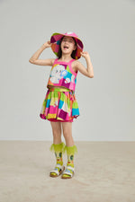 Rainbow Check Linen Tank Top