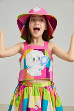 Rainbow Check Linen Tank Top