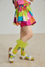 Rainbow Check Linen Tank Top