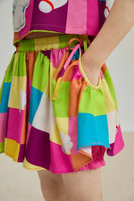 Rainbow Check Linen Tank Top