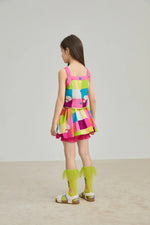 Rainbow Check Linen Tank Top