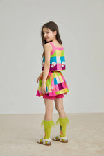 Rainbow Check Linen Tank Top