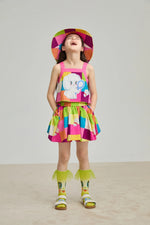 Rainbow Check Linen Tank Top