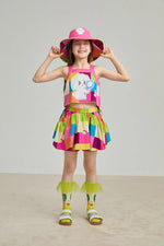 Rainbow Check Linen Tank Top