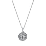 COMPASS PENDANT NECKLACE SILVER