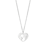 'LOVE THE WORLD' NECKLACE SILVER