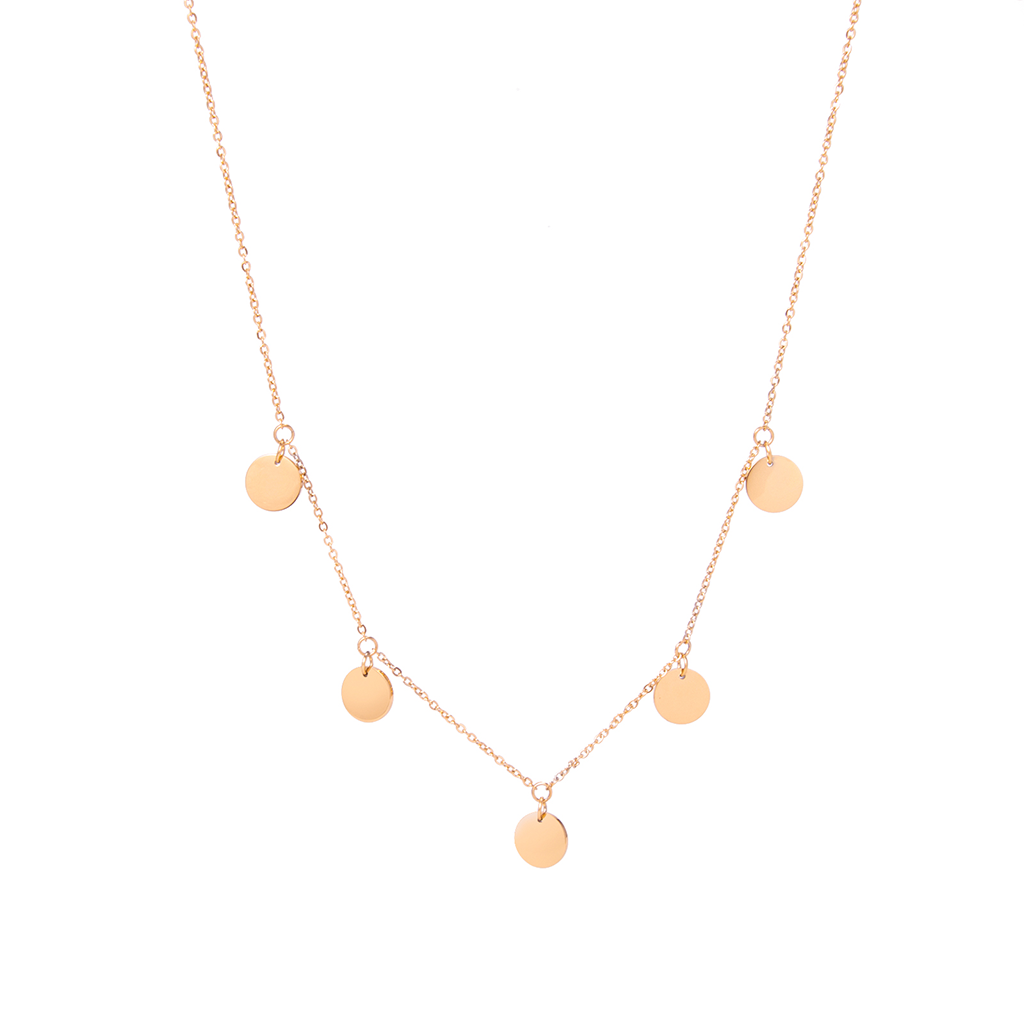 MULTI COIN NECKLACE ROSE GOLD