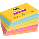 Post-it® Super Sticky Notes, 76 mm x 127 mm, 90 Blatt/Block, 100% PEFC