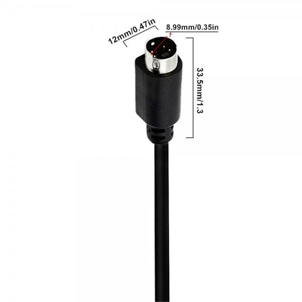 S-Video Kabel 1,8 m – Mini-DIN 4-polig Stecker auf Stecker – Schwarz | System-S