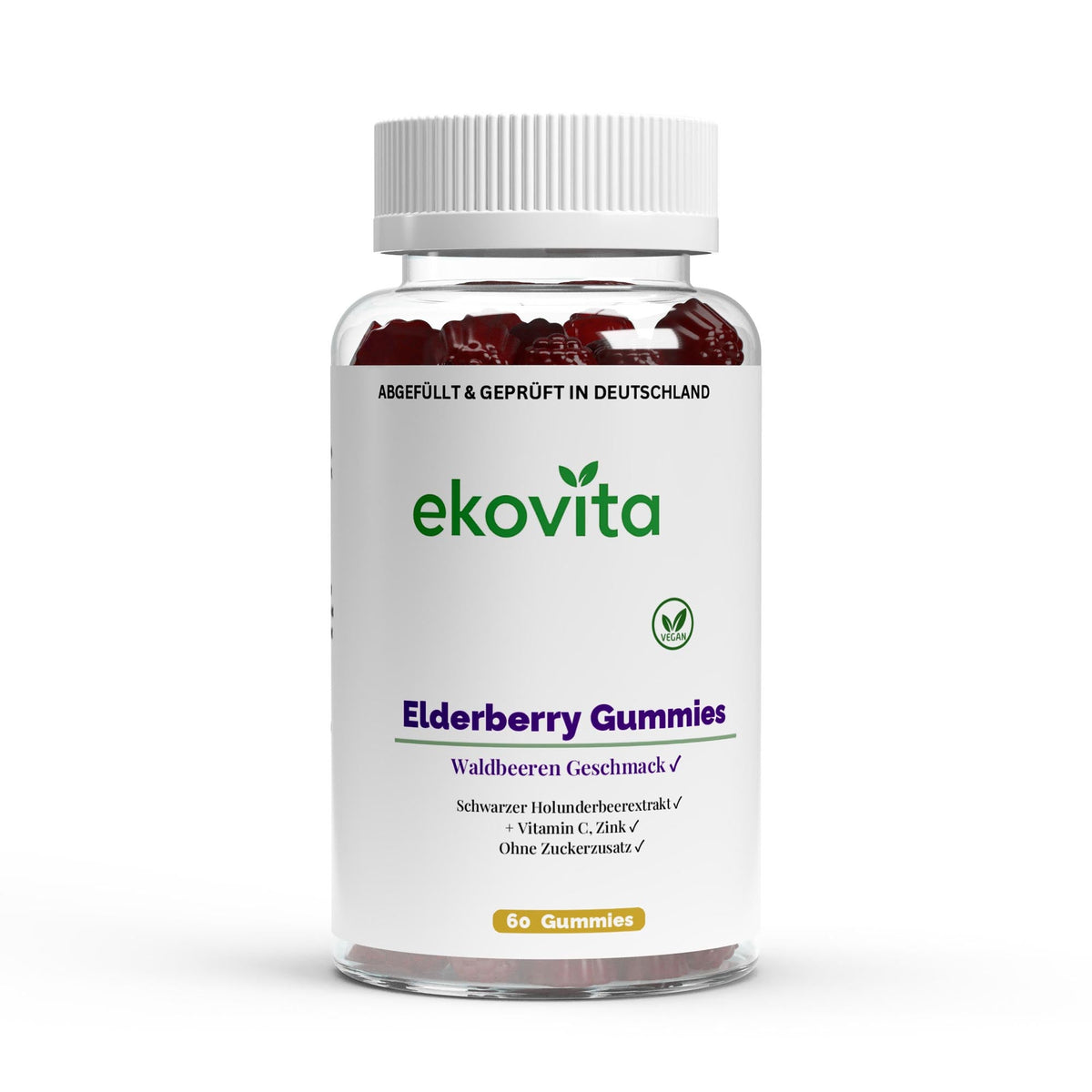 Holunderbeeren Gummies | ekovita | Laborgeprüft & Vegan