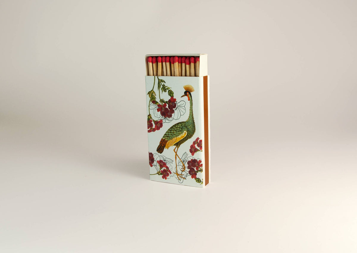 Vintage Streichhölzer – Lange Streichhölzer mit künstlerischem Motiv „Heron“