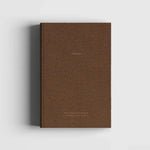 Notizbuch -  aus braunem Leinen und Gold
