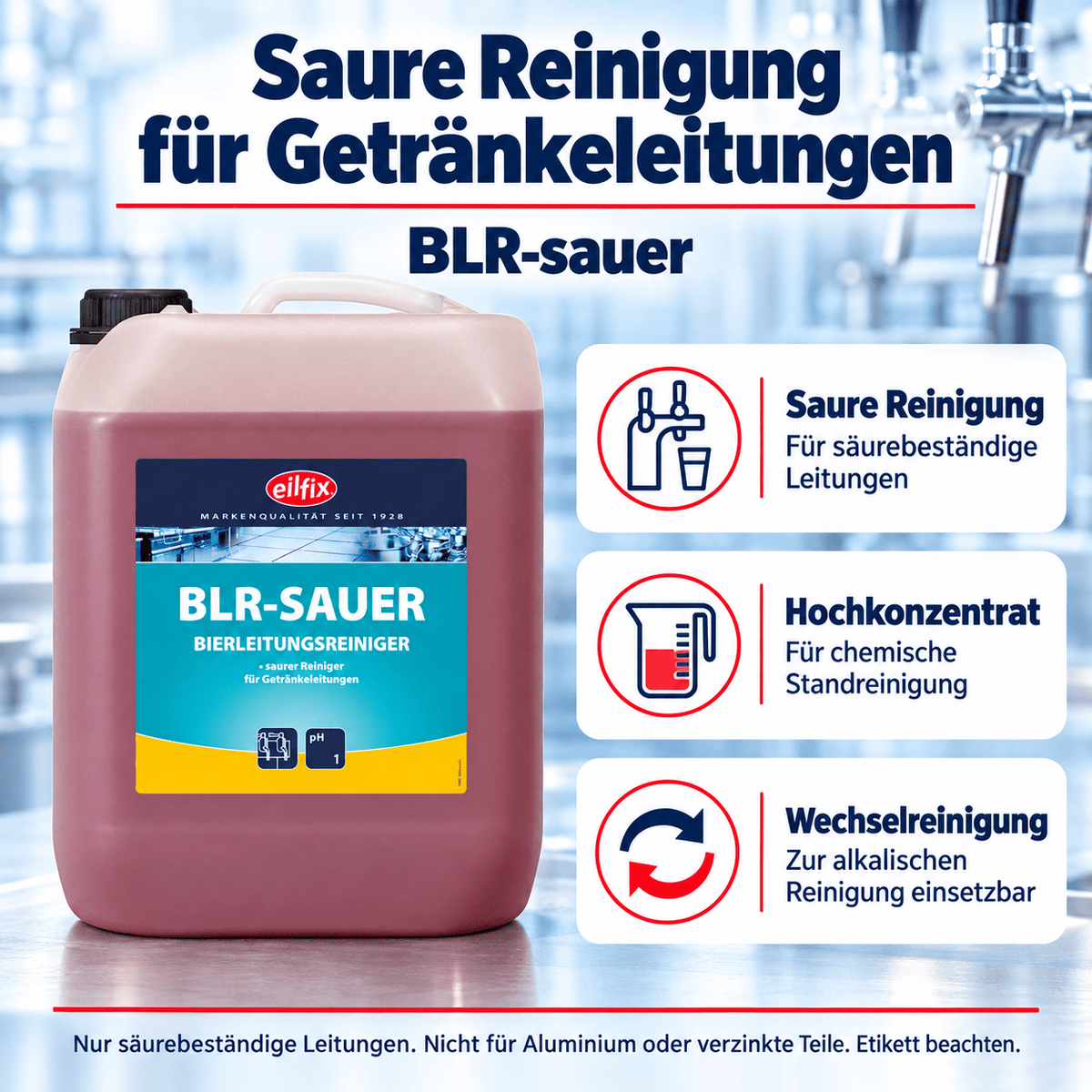 EILFIX BLR-S saurer Reiniger für Bierleitungen