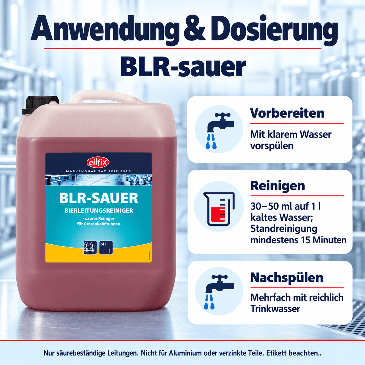 EILFIX BLR-S saurer Reiniger für Bierleitungen