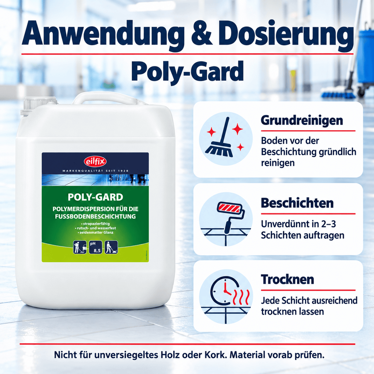 EILFIX Poly-Gard Fußbodenbeschichtung, Polymerdispersion seidenmatt