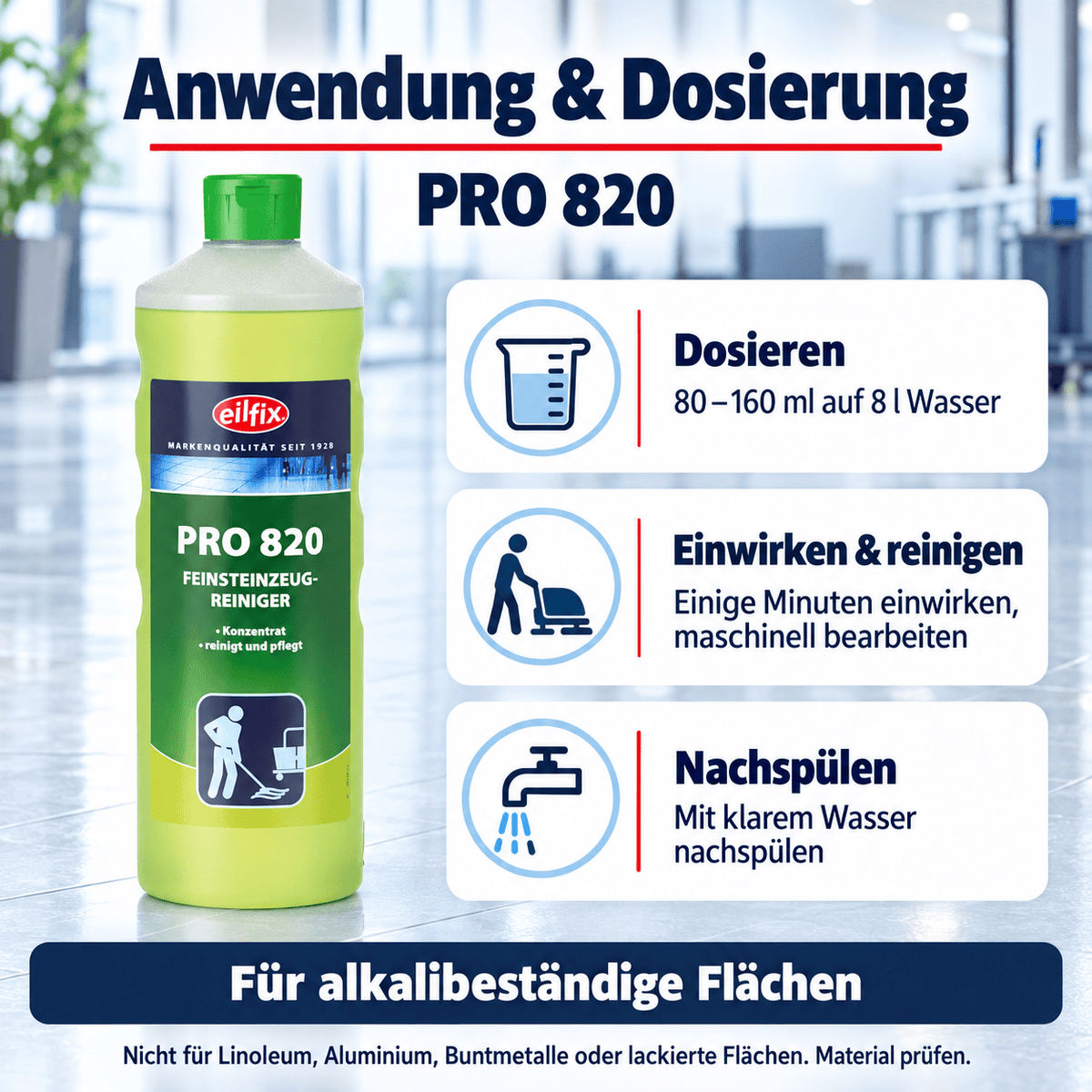 EILFIX PRO 820 Feinsteinzeugreiniger