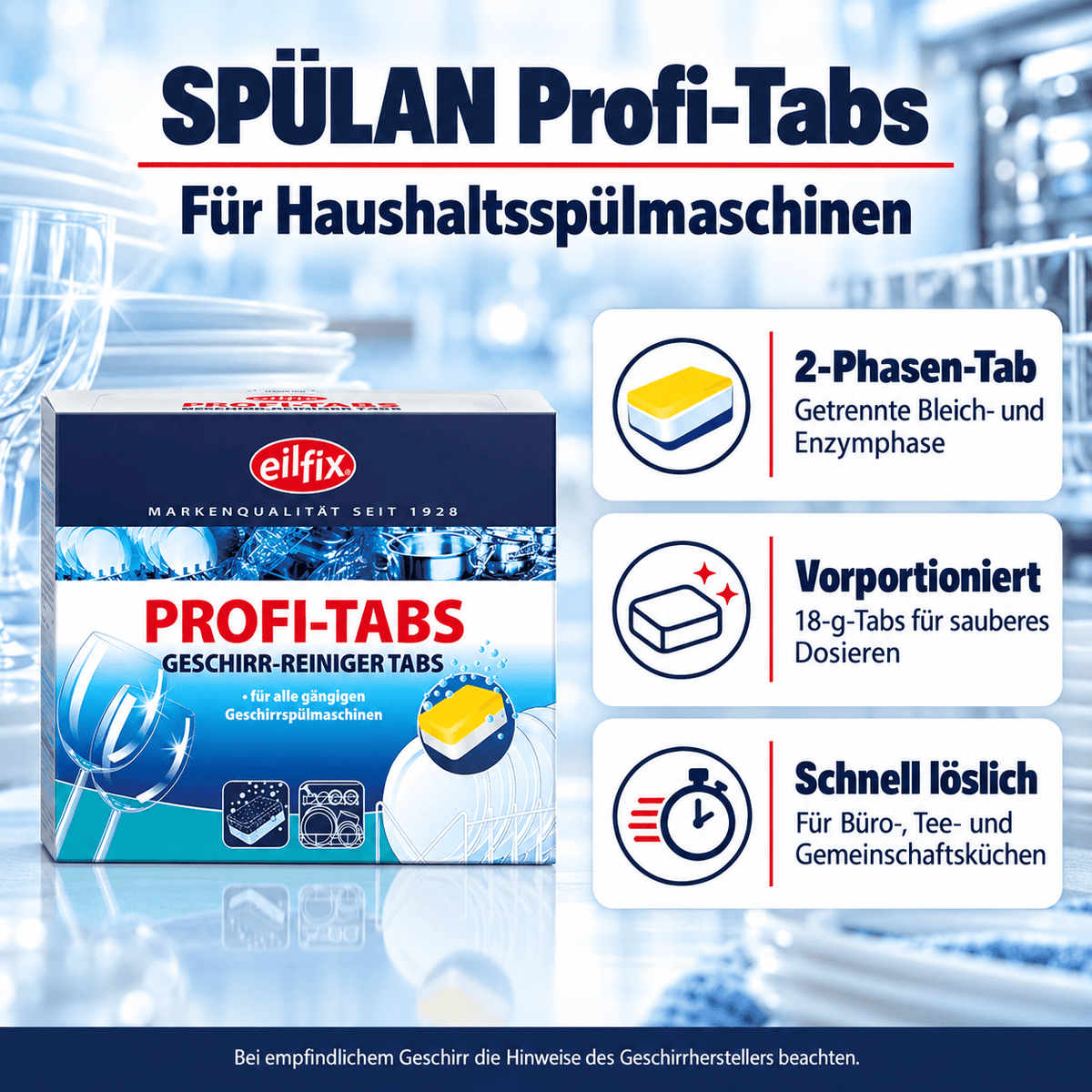 EILFIX Spülan Profi-Tabs für Haushaltsspülmaschinen