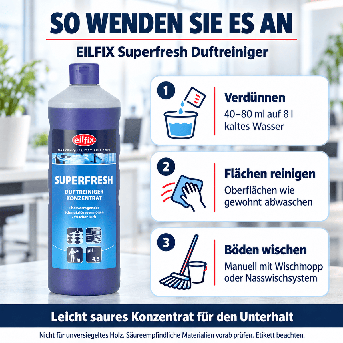 EILFIX Superfresh Duftreiniger Konzentrat, leicht sauer