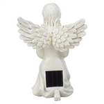Engel Figur Gartendeko Solar Gartenfiguren Außen LED 22x16 Schutzengel Grab