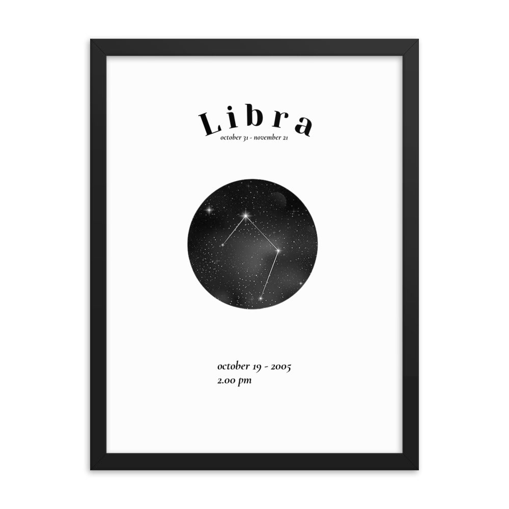 Waage Sternzeichen personalisieren Poster