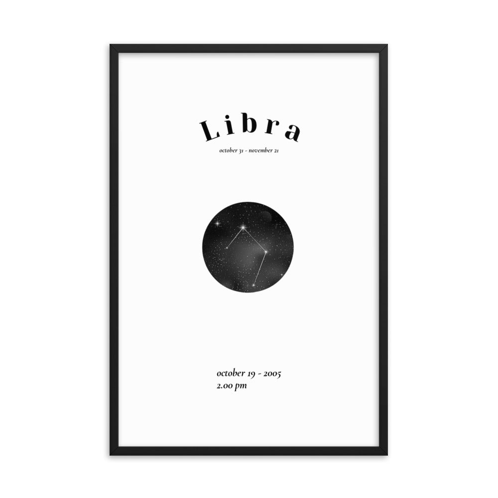 Waage Sternzeichen personalisieren Poster