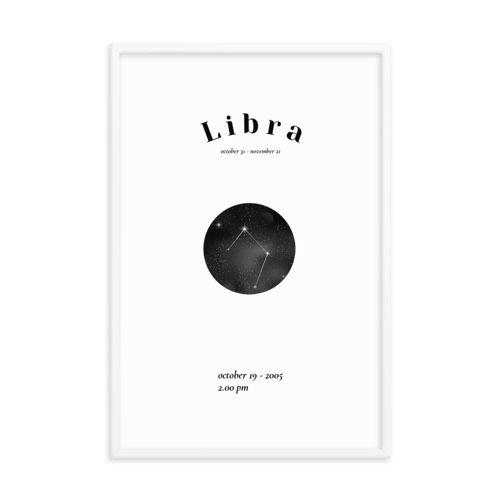Waage Sternzeichen personalisieren Poster