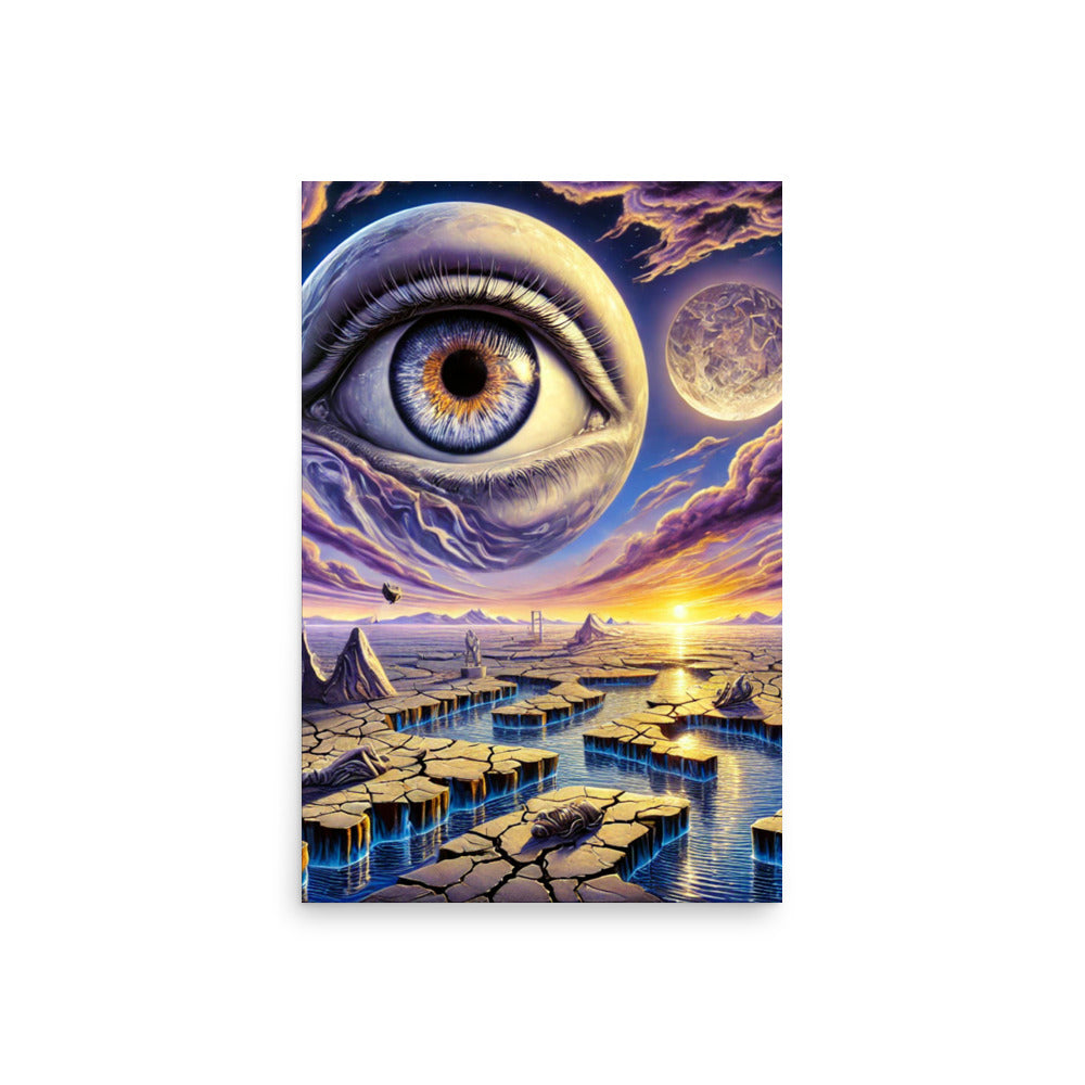 Floating Eye Art Poster Design 2