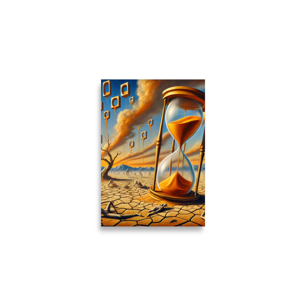 Floating Hourglass Poster