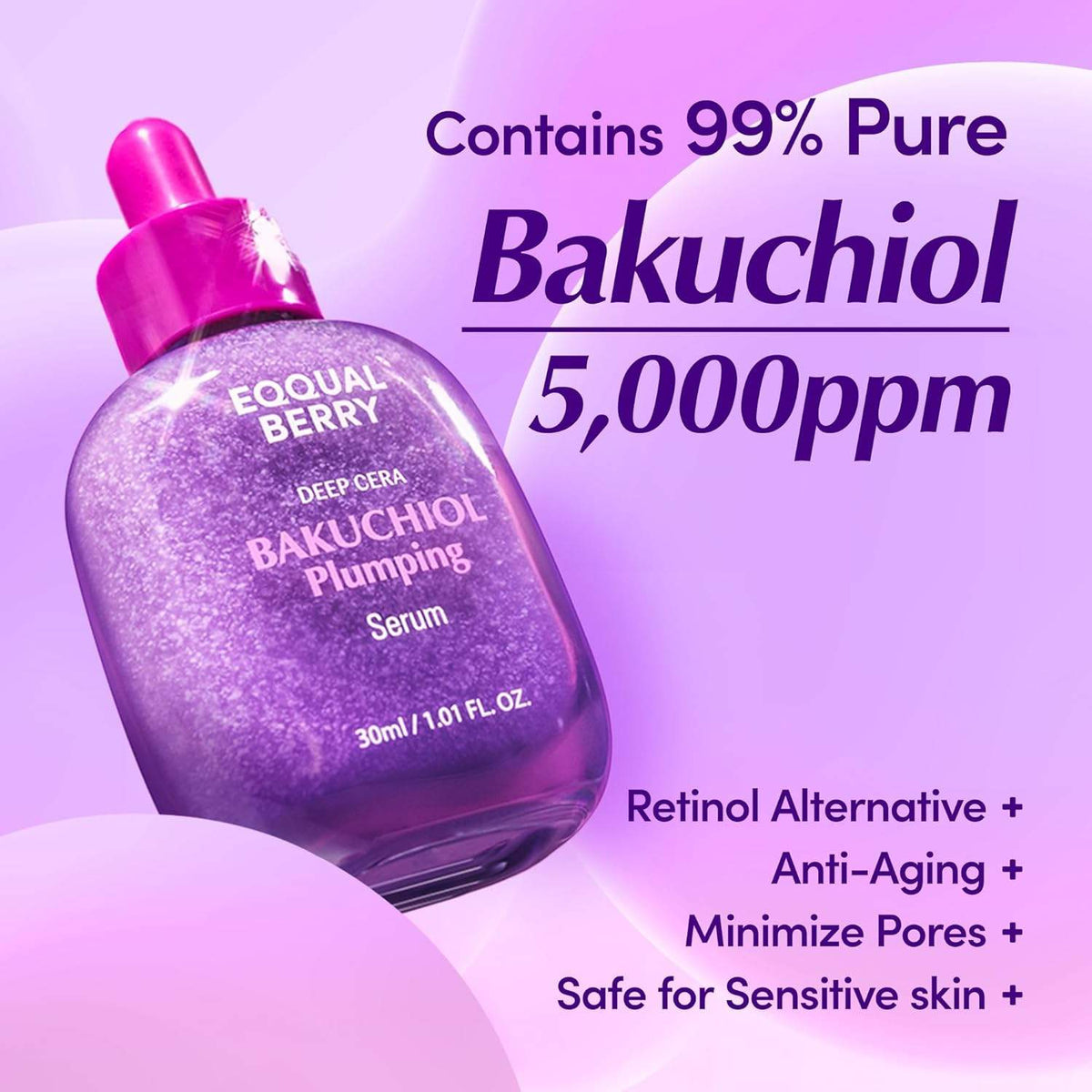 EQQUALBERRY Bakuchiol Plumping Serum 30 ml