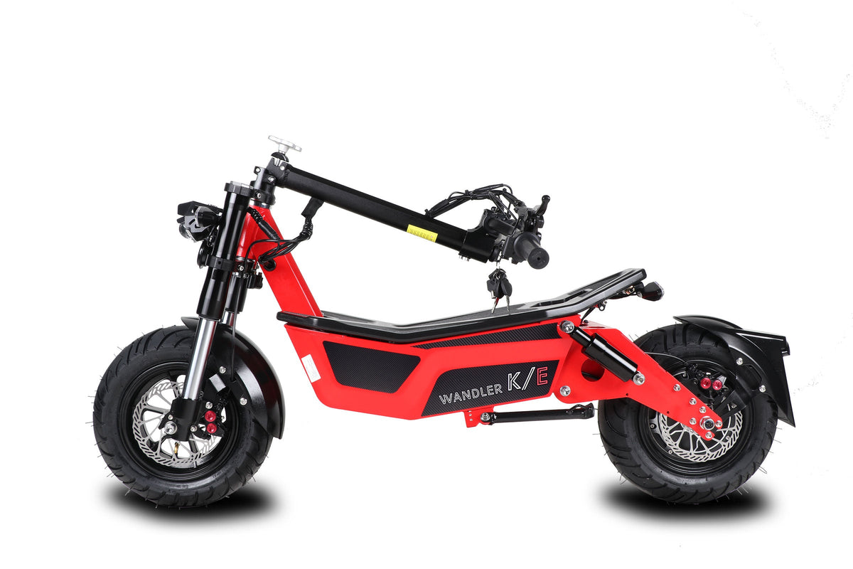 WANDLER K/E Schwarz – Elektroroller 45 km/h mit Sitz für Alltag & Pendeln