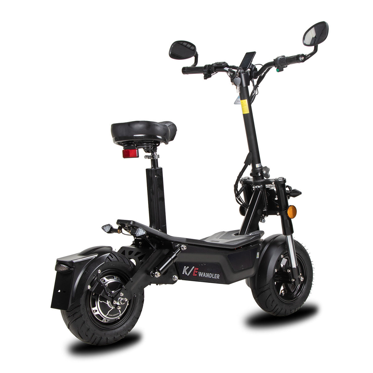 WANDLER K/E Schwarz – Elektroroller 45 km/h mit Sitz für Alltag & Pendeln