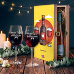Stölzle Lausitz Weingläser "Sundowner Vino Design" mit Namen inkl. bedruckter Holzkiste