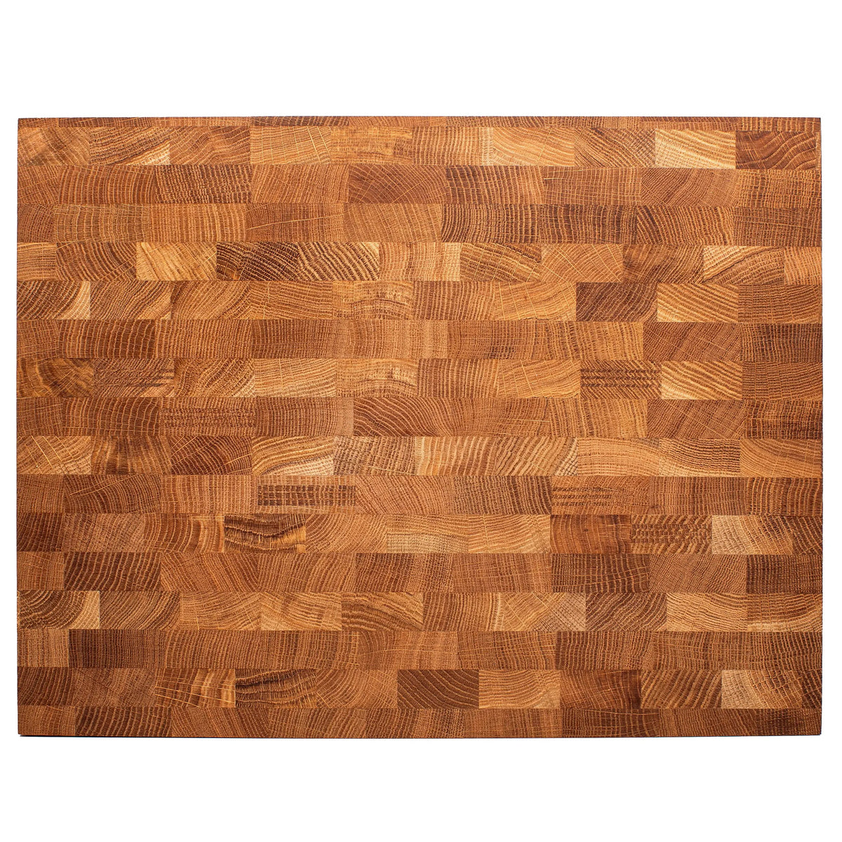 Schneidebrett groß Eiche Stirnholz 43x33x4,3cm – Profi Hackblock & Hirnholzbrett