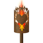 Gartenfackel Flammenherz beidseitig