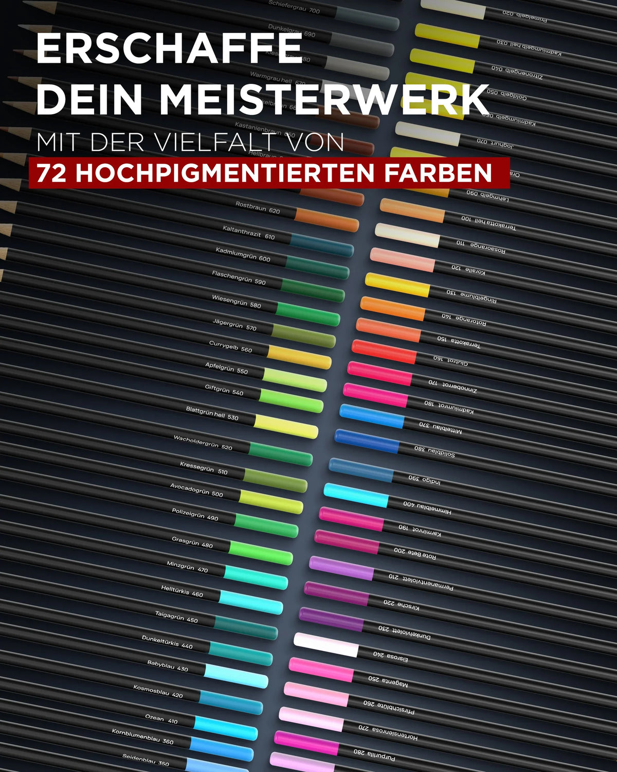 LIEBERGE Farbstifte in Profi-Nylon-Etui (72 Farben)