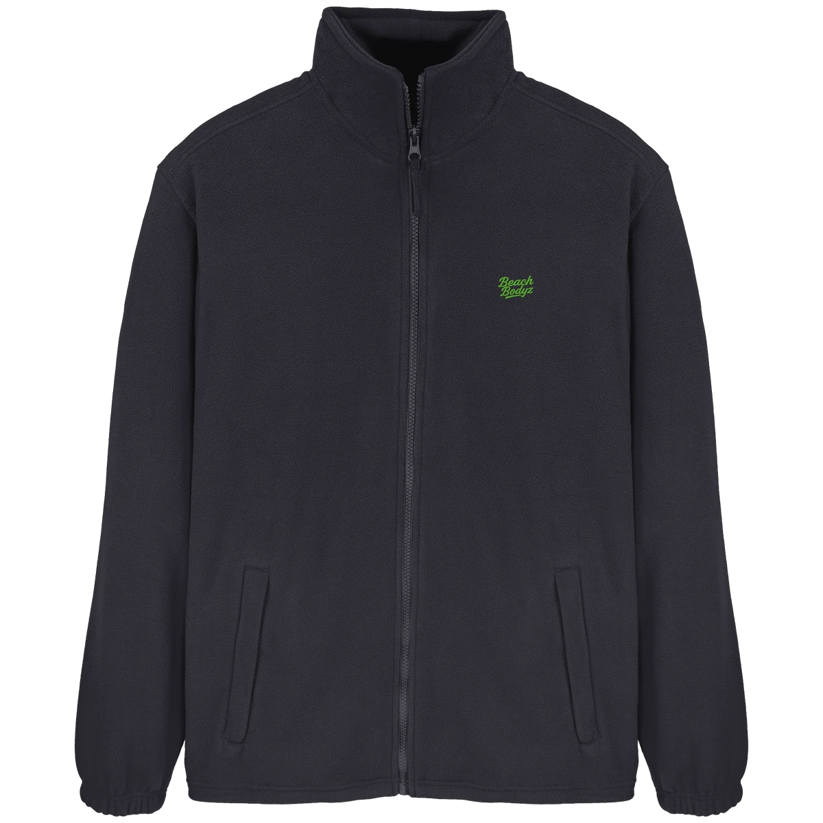 Monster Fleecejacke – grüne Stickerei