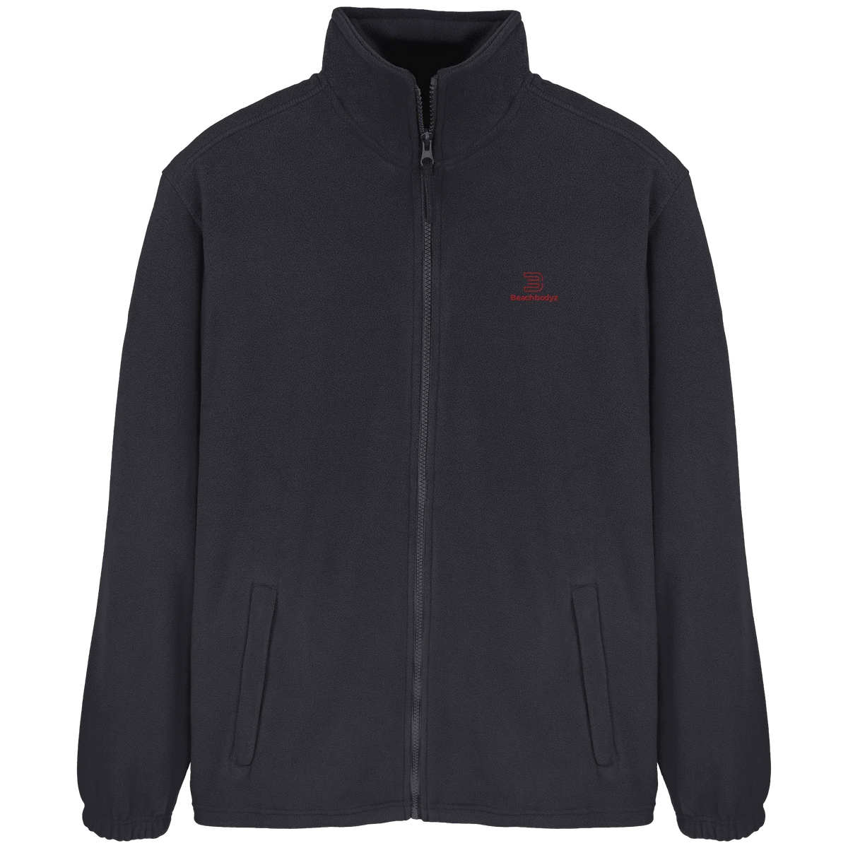 Essential Fleecejacke – rote Stickerei