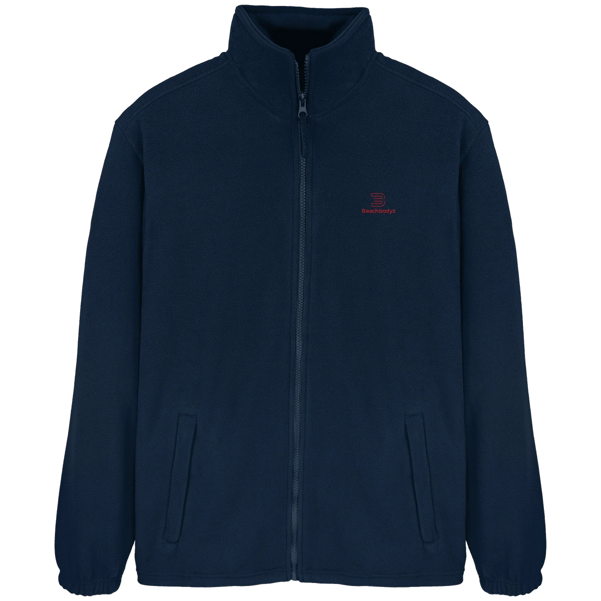 Essential Fleecejacke – rote Stickerei