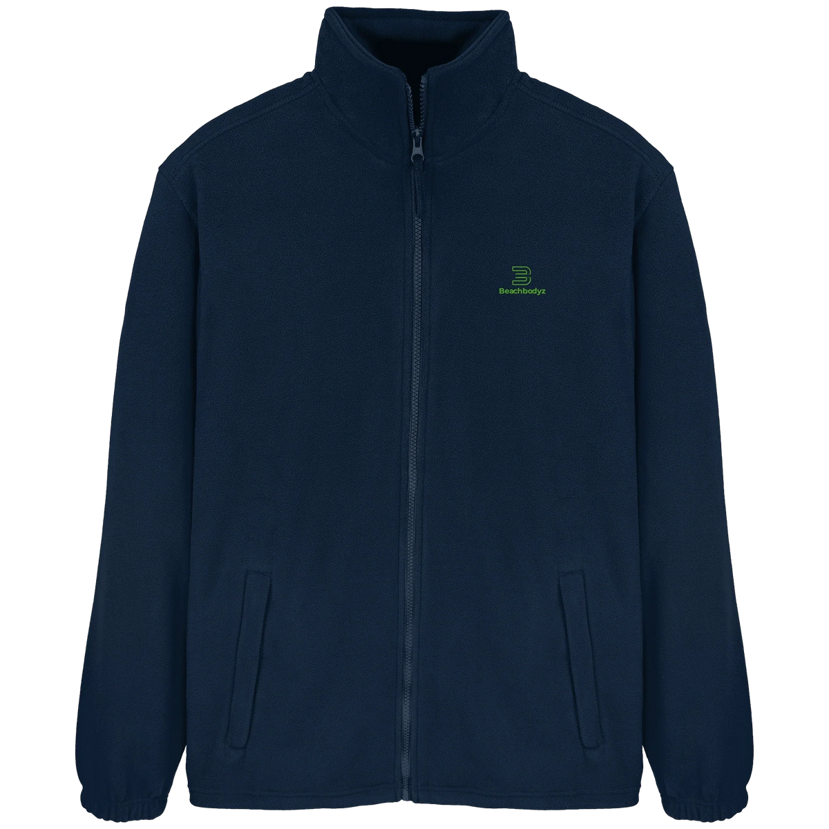 Core Fleecejacke – grüne Stickerei